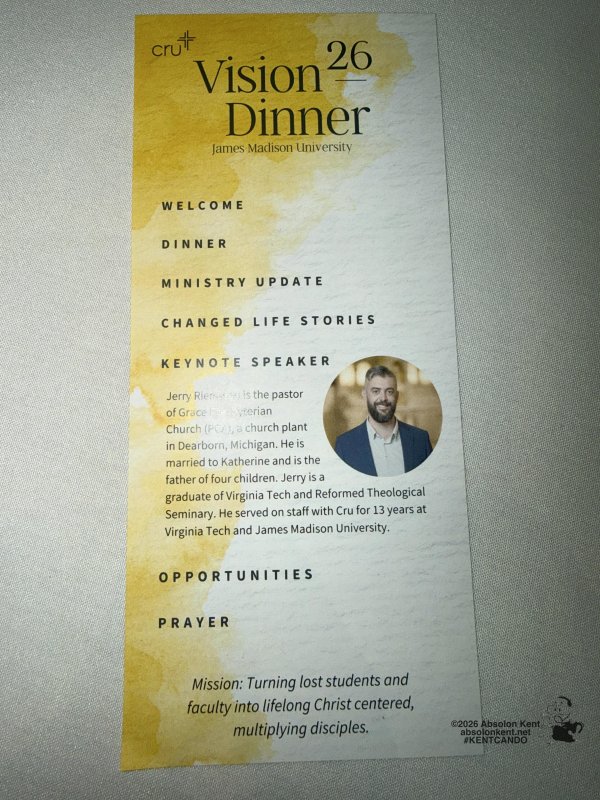 JMU CRU Vision Dinner 2026