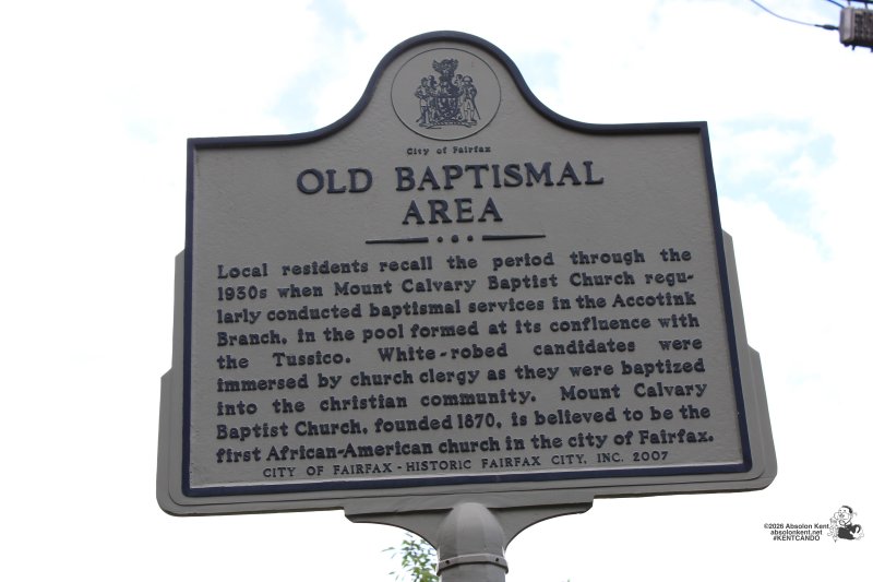 Old Baptismal Area Historical Marker