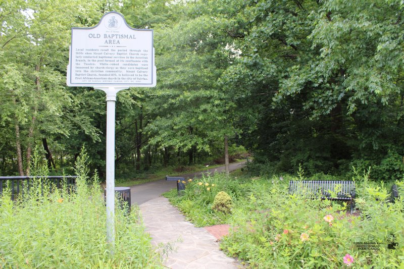Old Baptismal Area Historical Marker