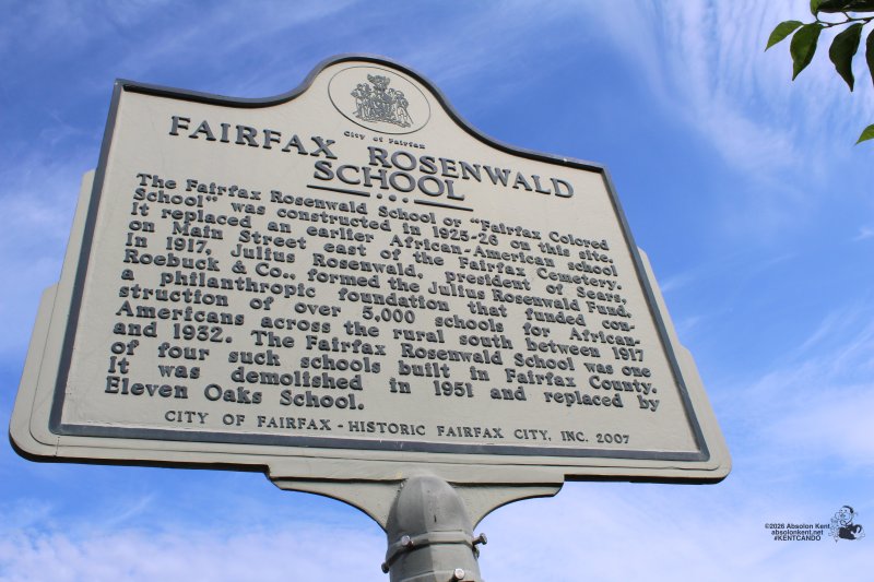 Fairfax Rosenwald School Historical Marker